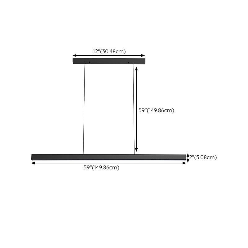 Single Modernism Black Ceiling Light LED Kitchen Island Lighting for Bedroom