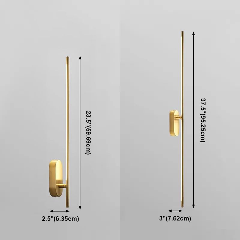 Lámpara de pared moderna de la pared Lucina de pared de pared Luz de metal en acabado dorado