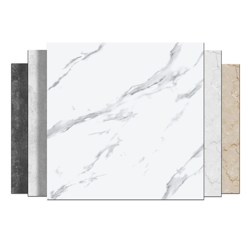 Peel and Stick PVC Flooring Low Gloss Imitation Marble Waterproof Square Vinyl Flooring