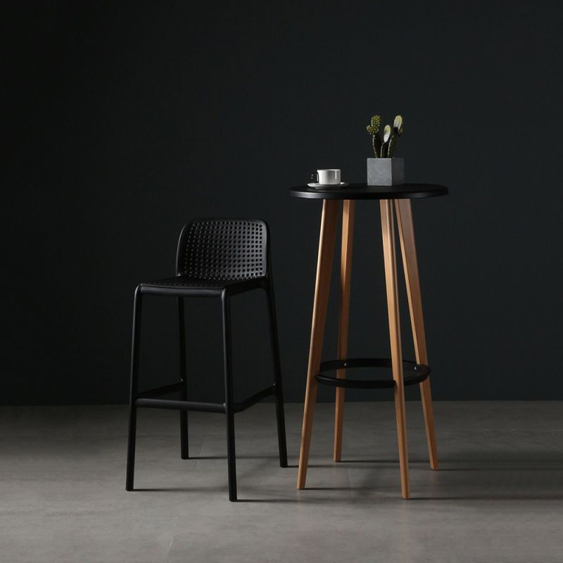 Contemporary Bristol Stackable Stool Matte Finish Plastic Barstool