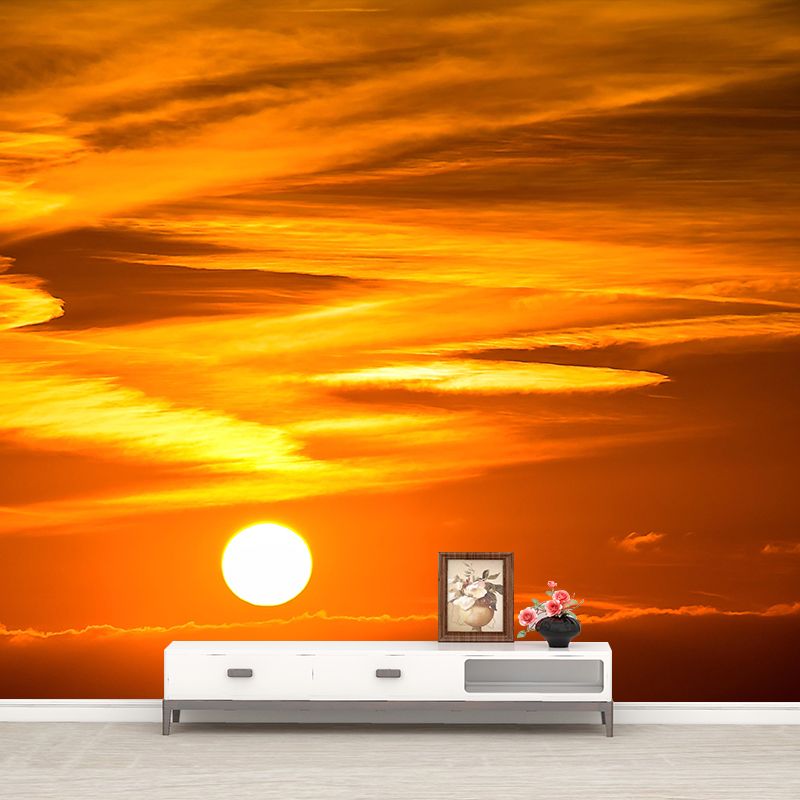 Contemporary Style Sky Mural Environment Friendly Wall Covering for Sleeping Room