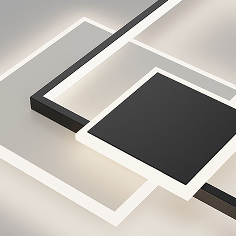 Creatieve Plafond Mount Light Fixture met Witte Acryl Shade voor Woonkamer