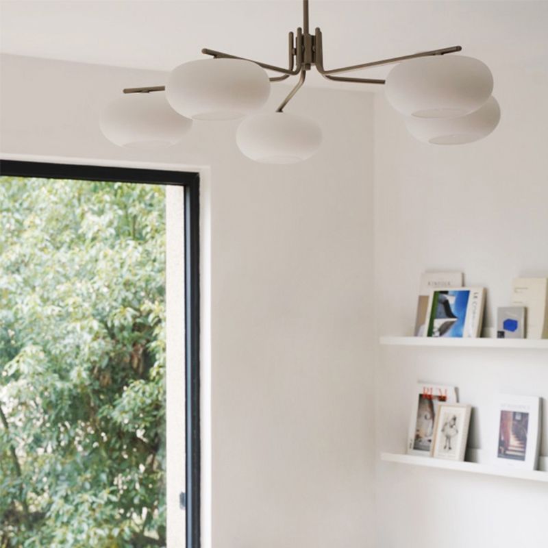 Lámparas de lámparas de lámpara de madera moderna tazón de colgante de suspensión múltiple