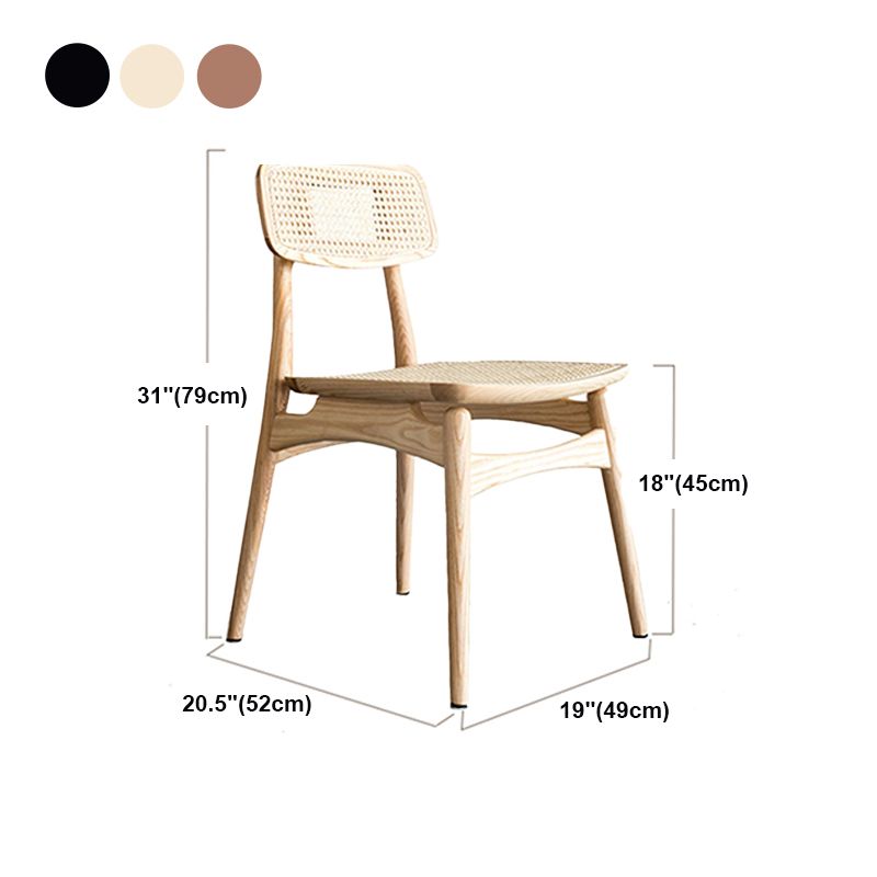 Solid Wood Side Chair Glam Style Indoor Dining Chair (Set of 2)