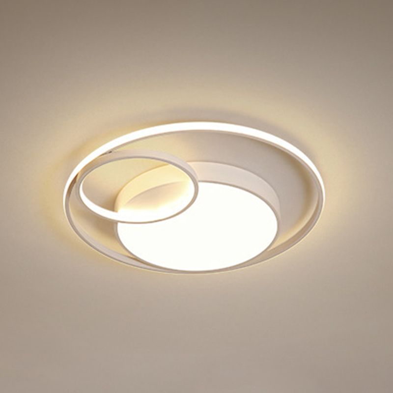 Moderne Schlafzimmer-Deckenleuchte, runde Metall-Umgebungsbeleuchtung, LED-Unterputzleuchte