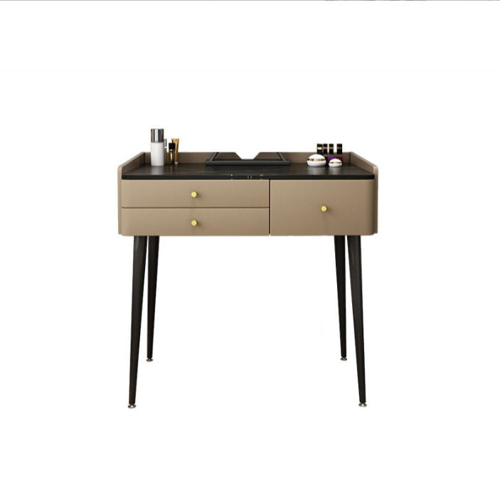 Contemporary Stone Dressing Table 31.1-In High Makeup Vanity Table with Stool