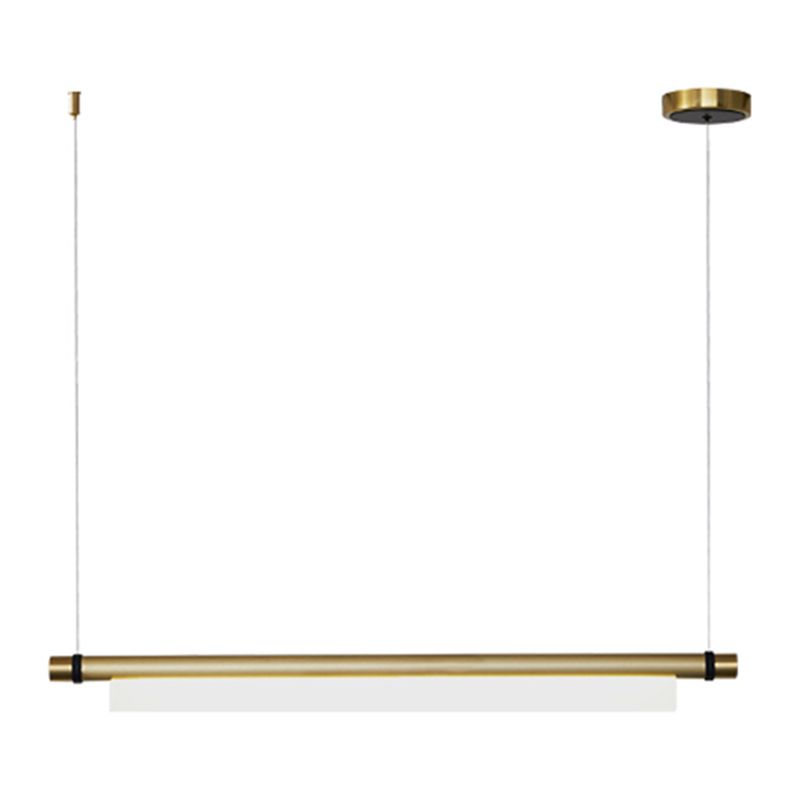 Modern Rectangle Island Lighting Fixtures 1-Light Restaurant LED Suspension Lamp