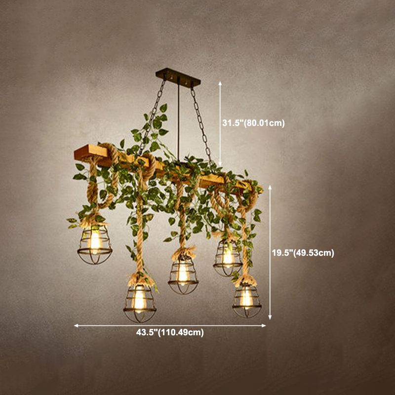 Industrial Round Island Lights Metal Island Chandelier Lights for Bar