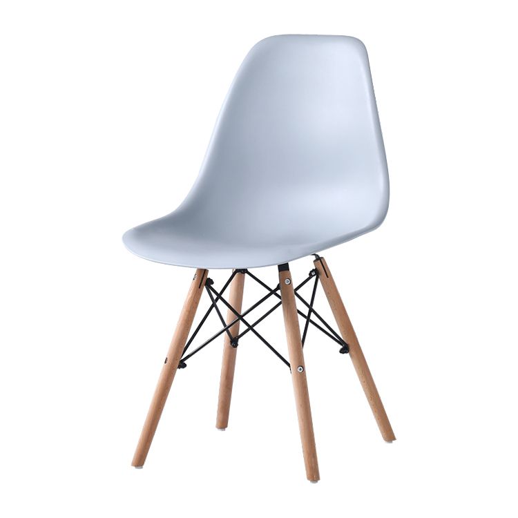 Contemporary Style Dining Chair Armless Side Chair with Wooden Legs