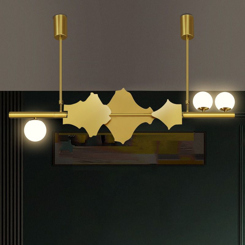 Geometry Shape Island Lights Modern Style Metal Island Lighting in Gold