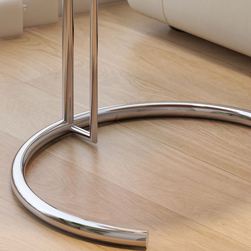 20" Wide Contemporary Corner Table Metal Round Accent Side Table
