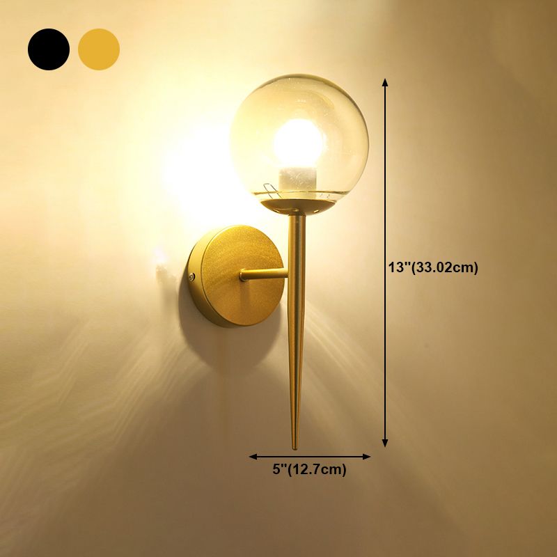 Modern Style Glass Wall Lamp Living Room Wall Mounted Light Fixture