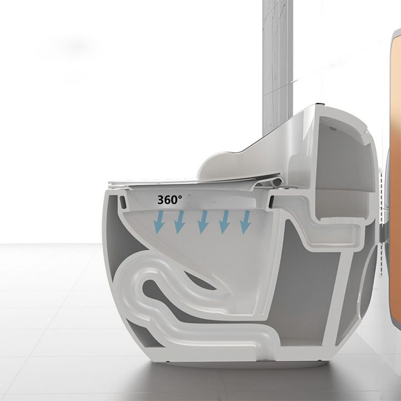 Modern All-In-One Flush Toilet Floor Mounted Porcelain Siphon Jet Toilet Bowl