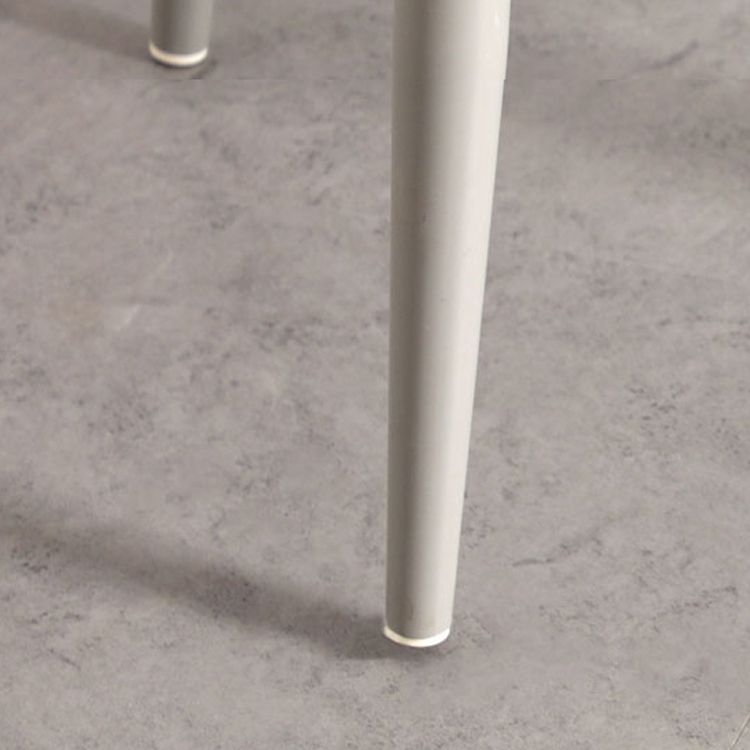 Modern Armless Backrest Counter Stool Iron Cafe Bar Stool with Acrylic Seat and Pedal