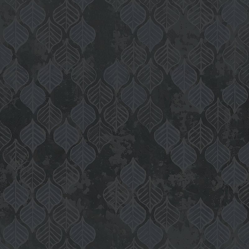 Leaves Wall Paper Murals Simplicity Stain Resistant Bedroom Wall Covering, Custom Size