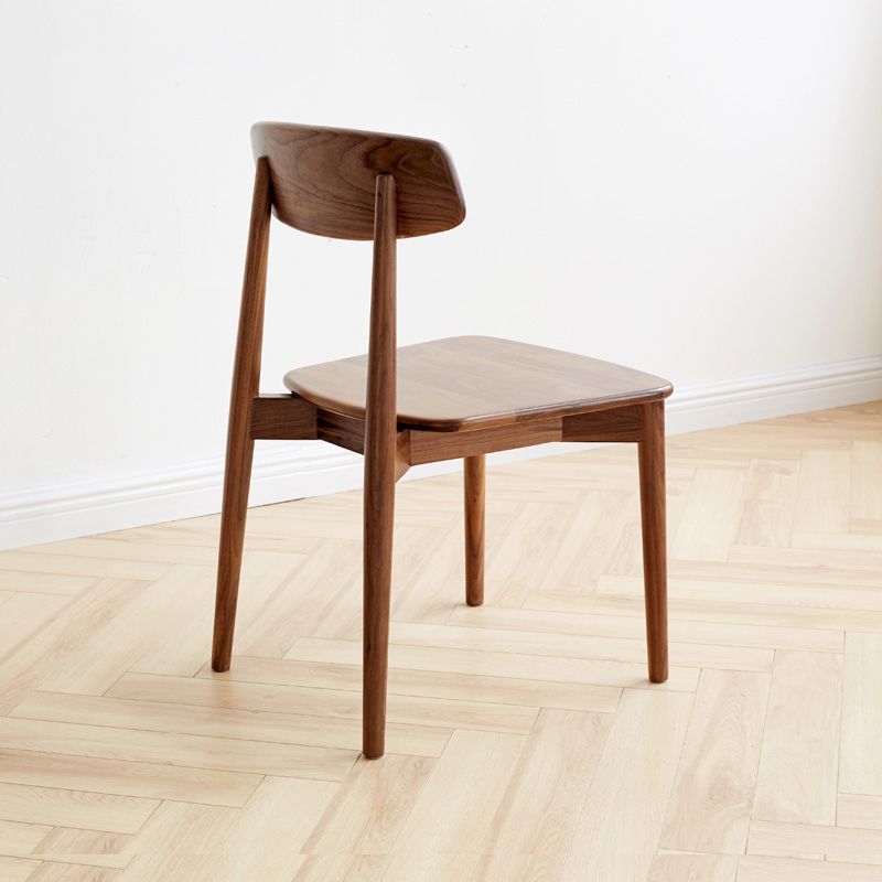 Indoor Contemporary Solid Wood Open Back Armless Dining Side Chair