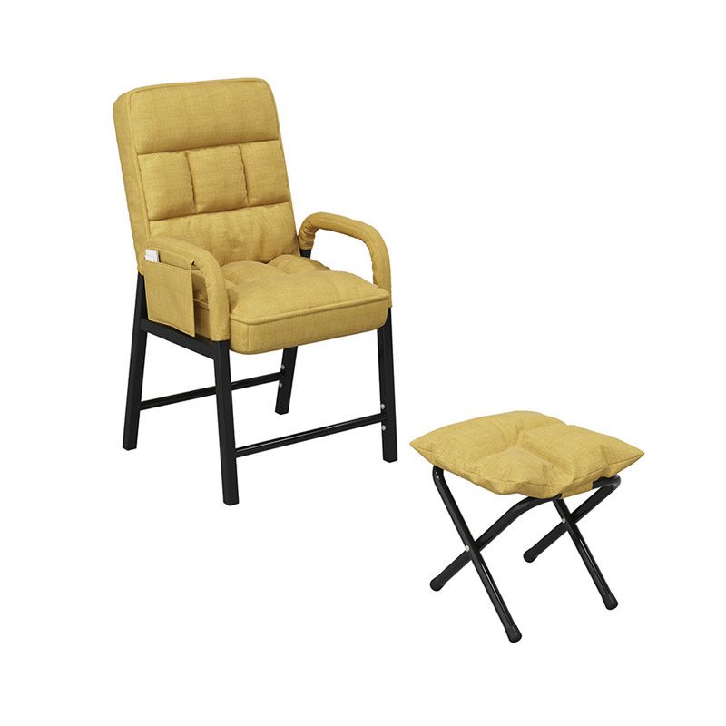 Linen Lounge Chair 17.71" L x 22.44" W x 34.64" H Adjustable Accent Chair with Storage