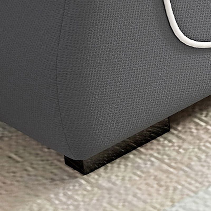 Contemporary Cushion Back Sofa and Chaise Living Room L-Shape Sectional