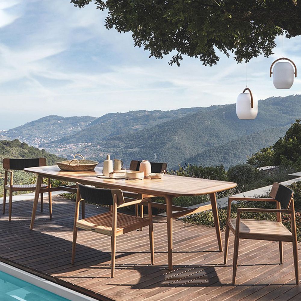 Modern Style 1/3/5 Pieces Wood Dining Set Wooden Dining Table Set for Outdoor