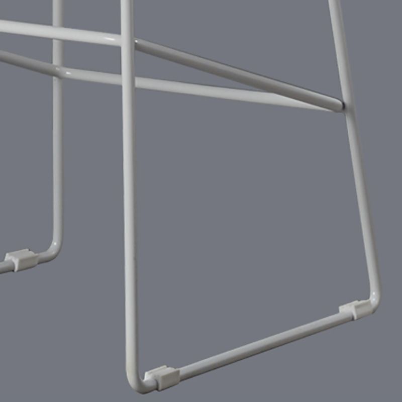 Scandinavian Style Barstool Plastic Low Back Bar Stool with Footrest