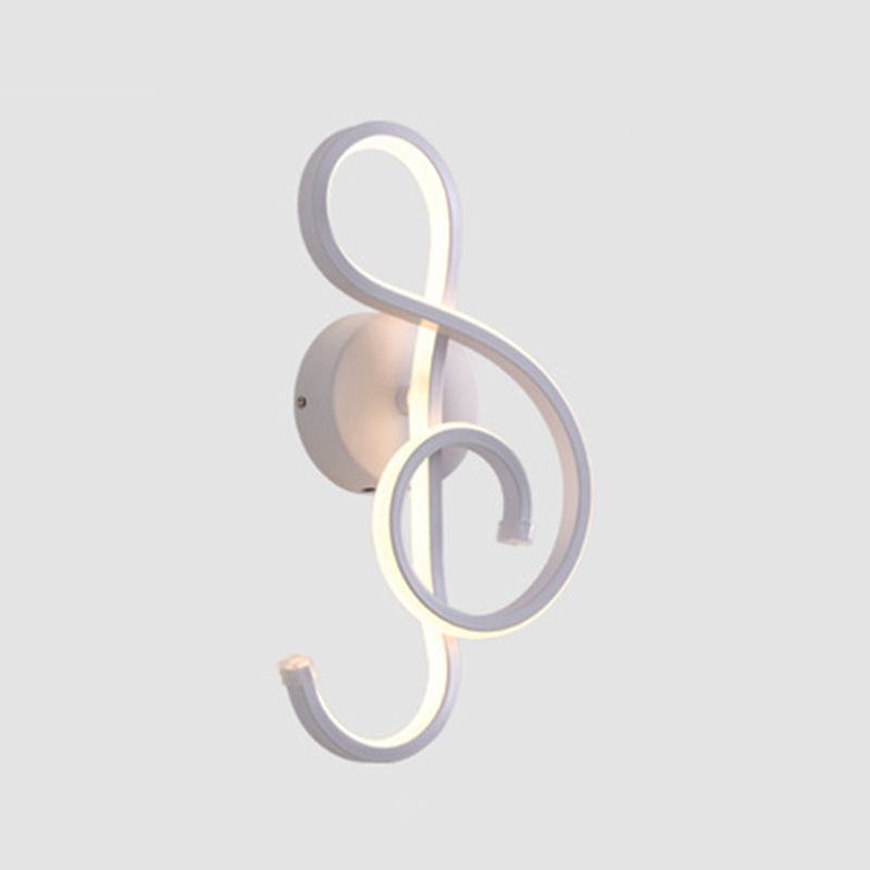 Metal Musical Note Wall Sconce Lighting Nordic Style LED Wall Mount Light Fixture