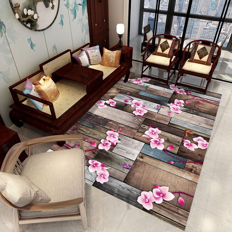 Modern Geometry Print Indoor Carpet Polyester Area Rug Washable Carpet for Home Decoration