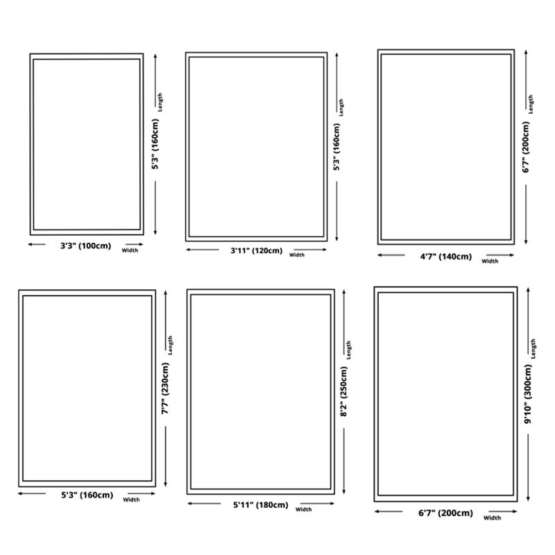 Modern Geometric Area Carpet Polyester Medium Living Room Rug with Non-Slip Backing