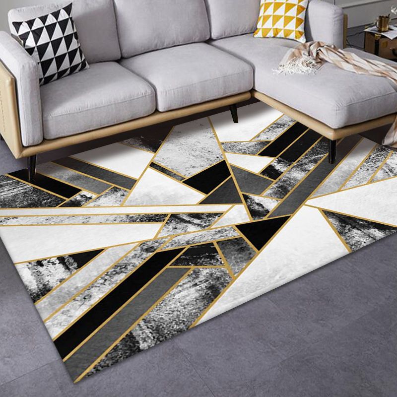 Gorgeous Abstract Pattern Indoor Rug Multicolored Modern Polyester Trendy Friendly Washable Carpet for Living Room