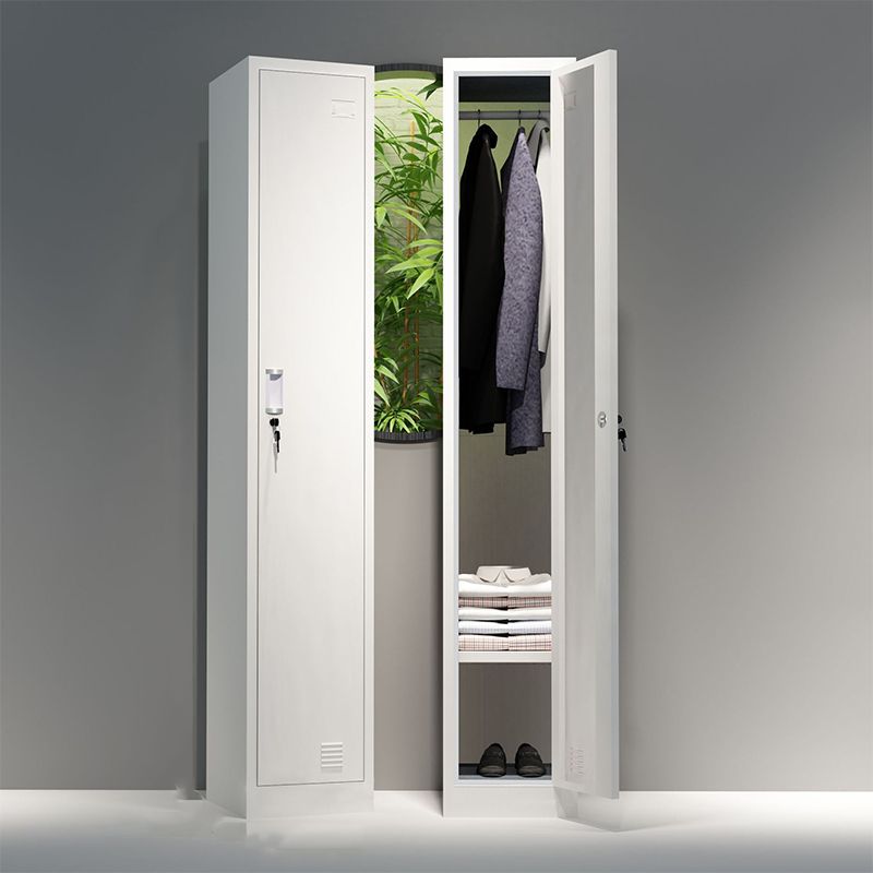 15"L White Wardrobe Armoire Modern Storage Cabinet for Home Use
