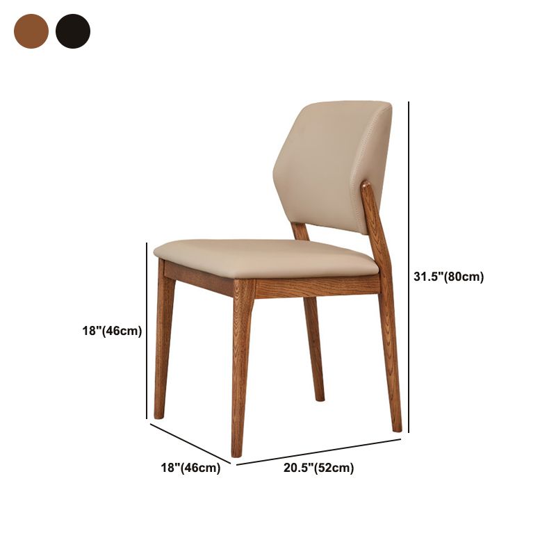Contemporary Side Dining Chairs Open Back Dining Room Chair for Home