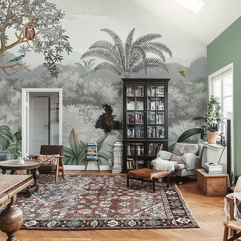 Decorative Wild Forest Mural Personalized Size Wall Covering for Zoo and Theme Park