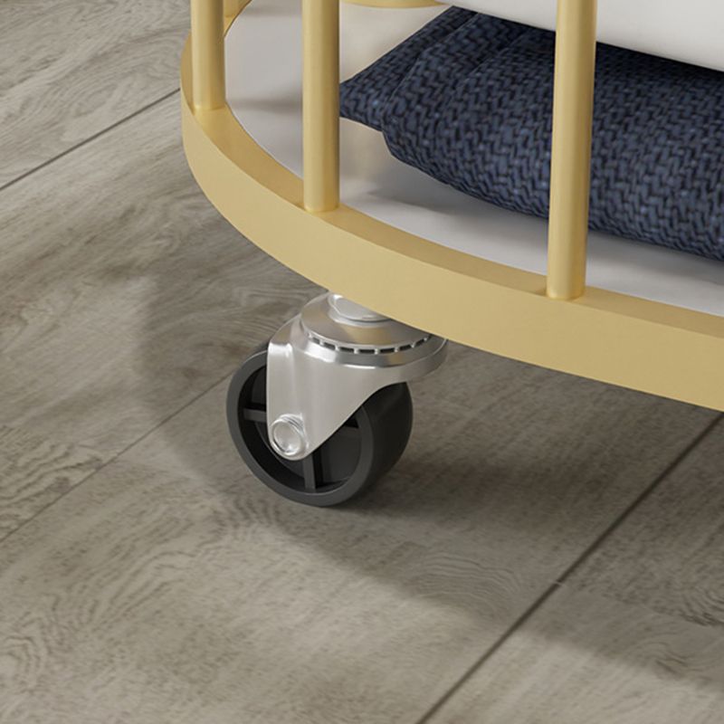 Classic Metal Clothes Hanger Basket Storage Free Standing Coat Rack with Castors