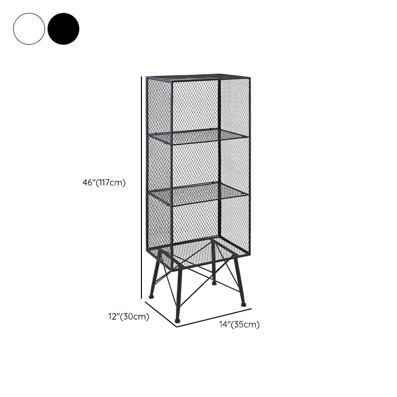 Metal Closed Back Bookshelf Standard Shelves Included Bookcase