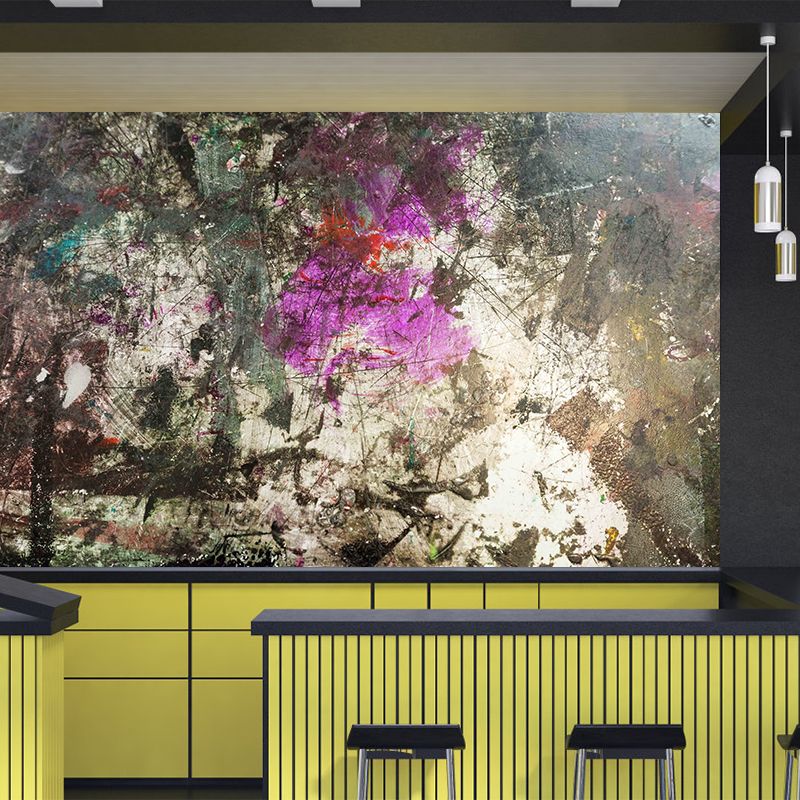 Industrial Style Metal Wall Mural Stain Resistant Wall Art for Living Room