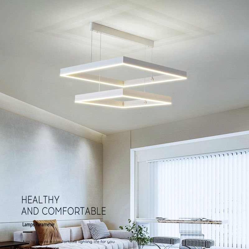 Posto de lámpara LED de aluminio en capas moderna para sala de estar para sala de estar