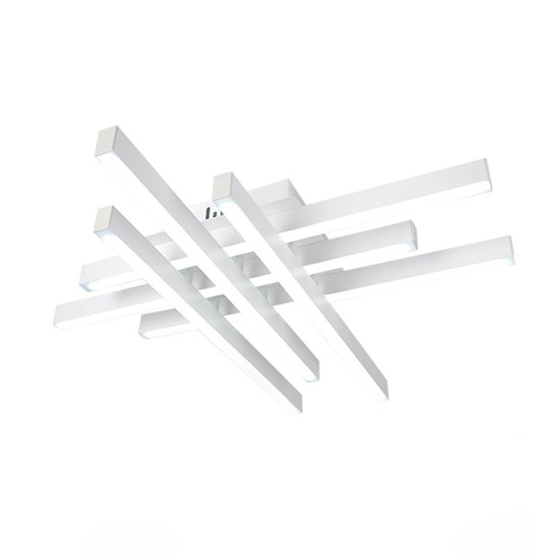 6-Lights Industrial Style Open Bulb Ceiling Light Metal Lamp Arm Lighting Fixture for Bedroom Dining Room