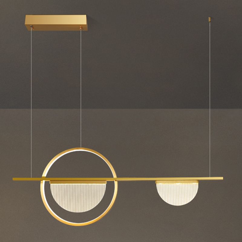 Semicerchio grande cucina a ciondolo luci a ciondolo acrilico moderno luce isola per ristorante