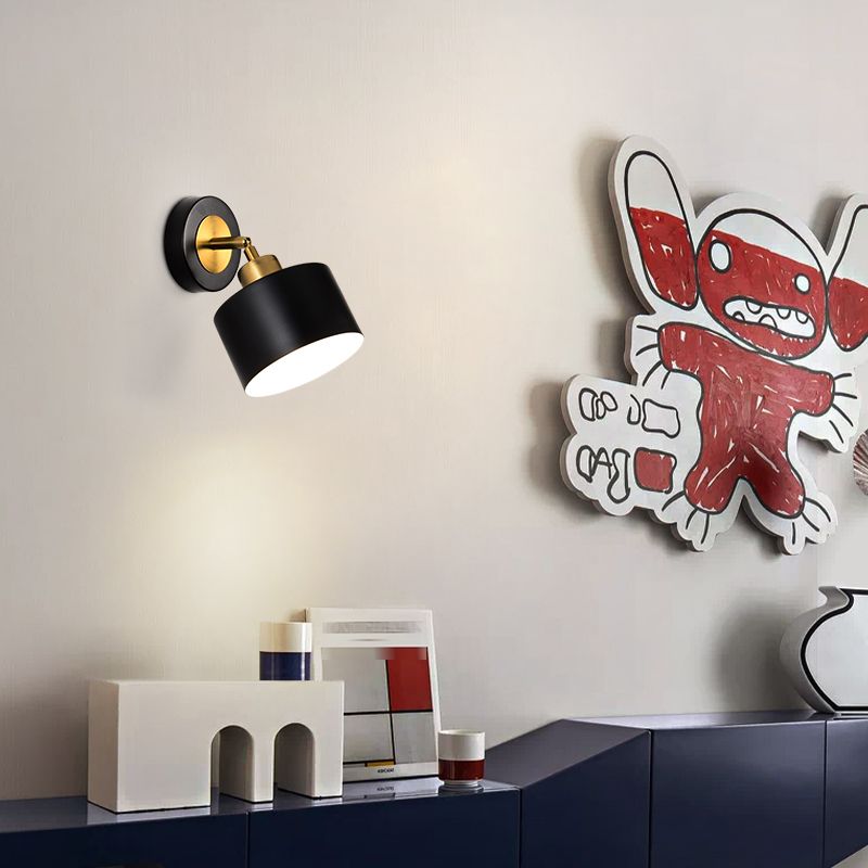 Modern Simple Rotatable Wall Light Cylinder Shape Wall Lamp for Living Room