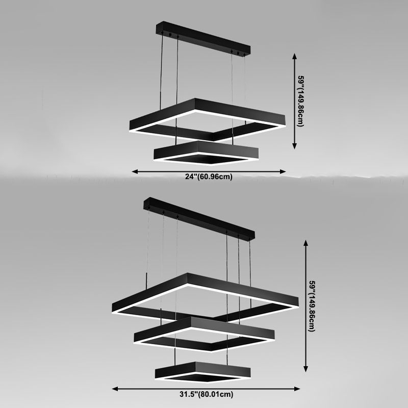 Luz de lujo moderno moderno simple led encogedor led lámpara luz para sala de estar comedor