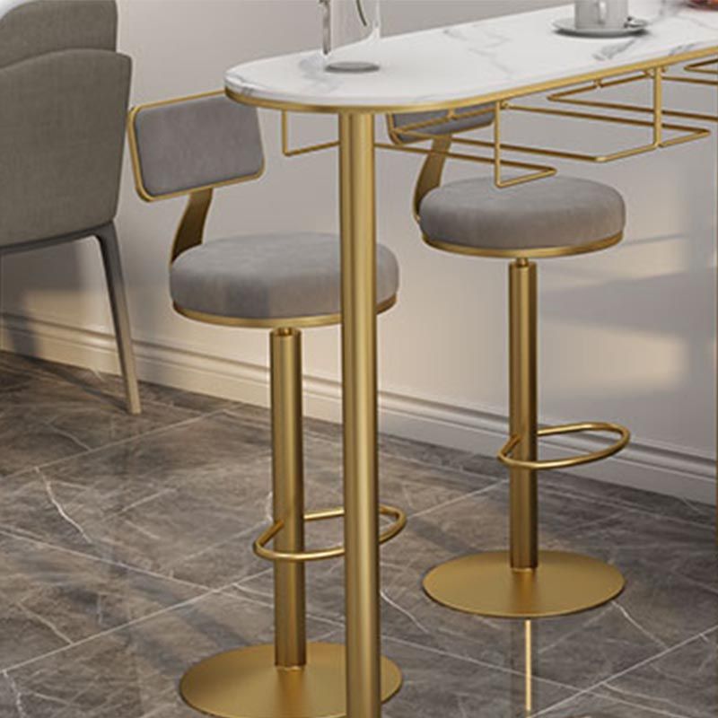 Modern Stone Bar Wine Table Wine Rack Bar Height Double Pedestal Cocktail Table