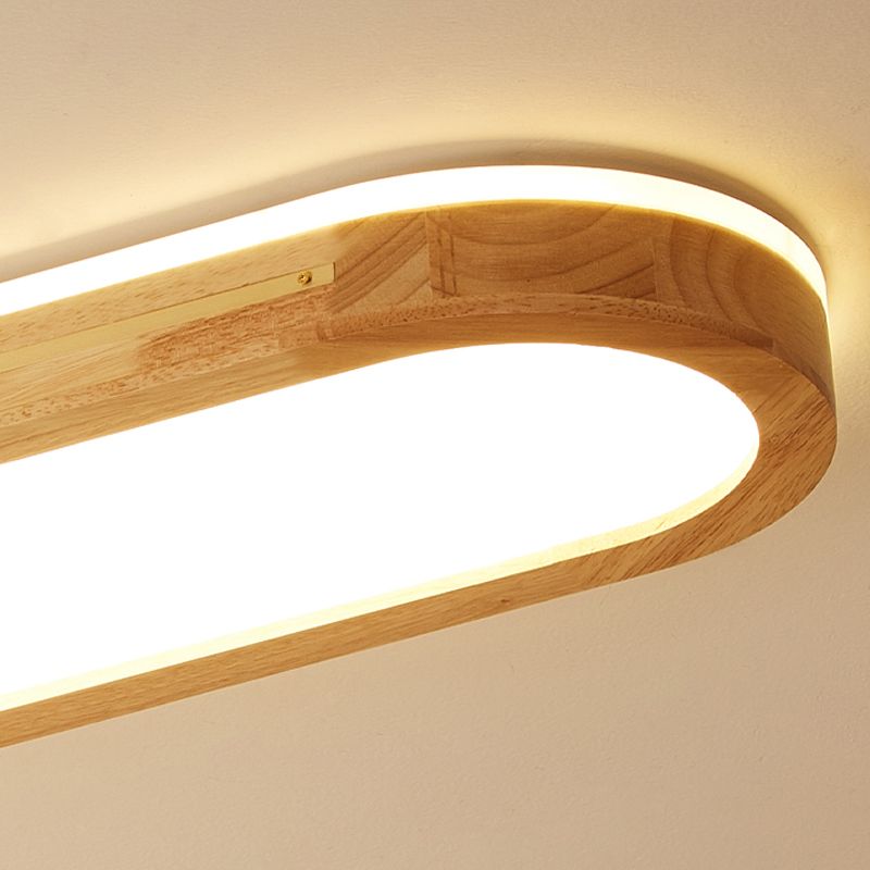 Luminaires de plafond encastrés modernes en bois, luminaires montés au plafond pour le salon