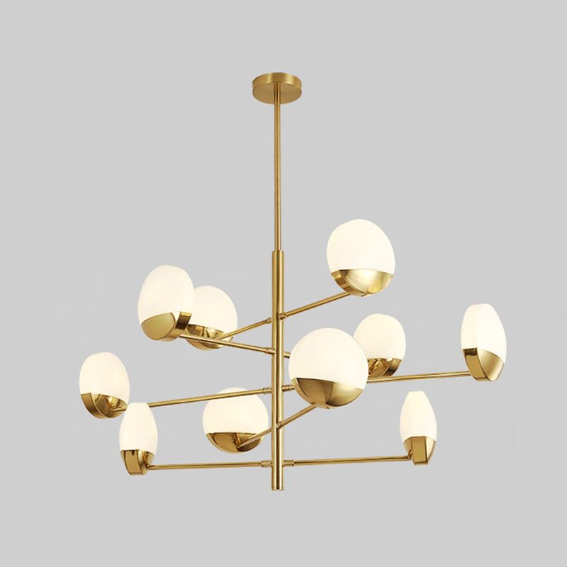 Eisendecke Anhänger Licht postmoderner Kronleuchterbeleuchtung in Gold