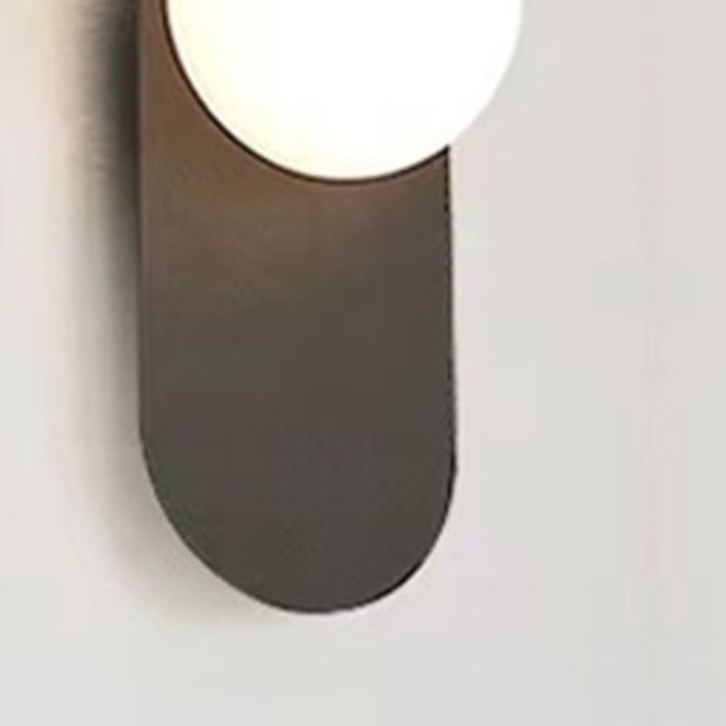 Polish Finish Metal Wall Light Industrial Globe Lighting for Foyer