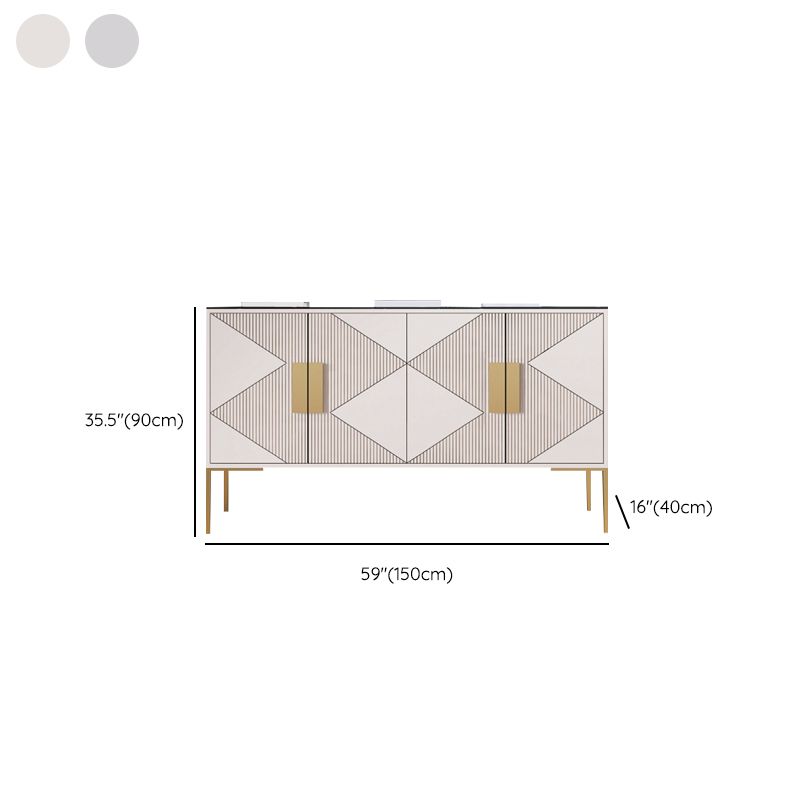 15.6-inch Width Storage Chest Classic Glam Stone Storage Chest Dresser