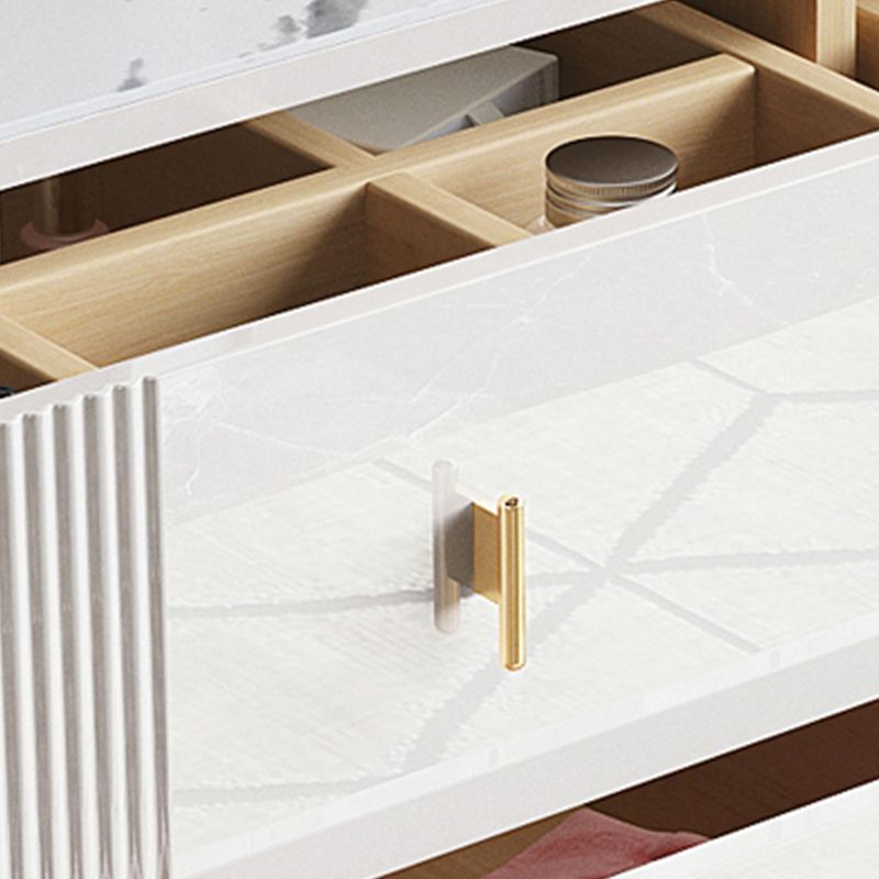 Modern Slate Storage Chest Glam Style Double Dresser with 6 / 8 Drawers