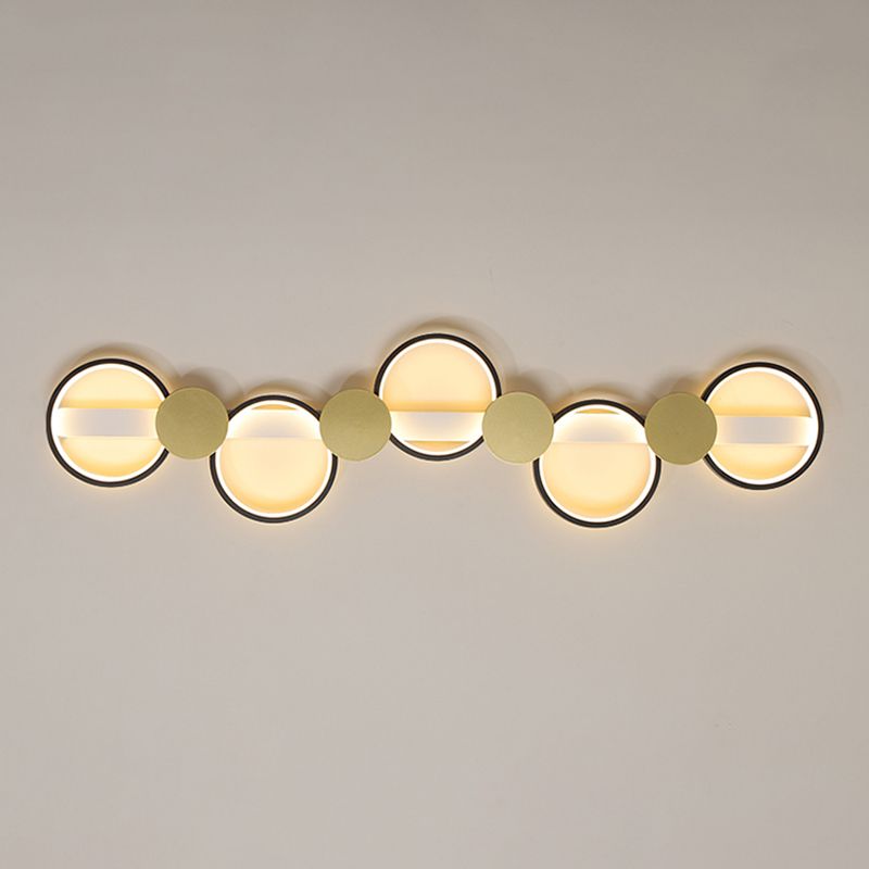 Contemporary Round Ceiling Lamp LED Flush Mount Ceiling Light with Acrylic Shade