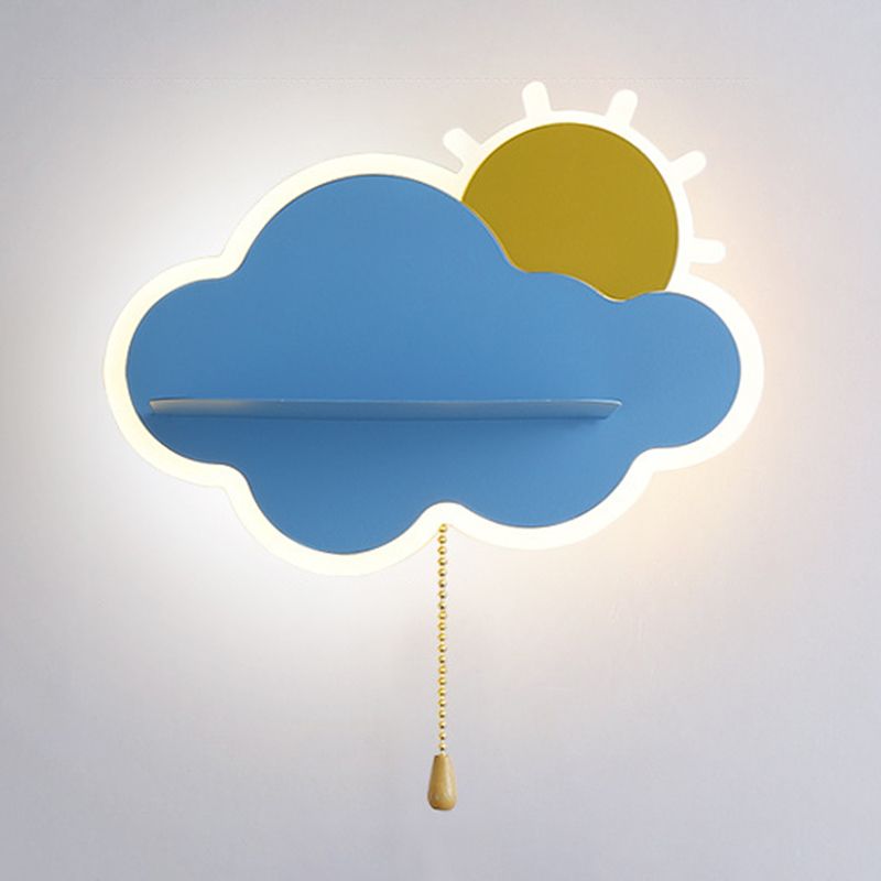 Cloud Wall Mounted Lamps Modern Style Metal 1 Light Wall Light Sconces