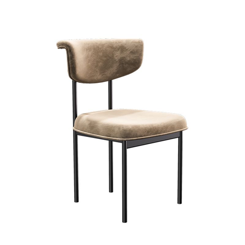Modern Upholstered Side Chair Open Back Dining Room Chair for Indoor