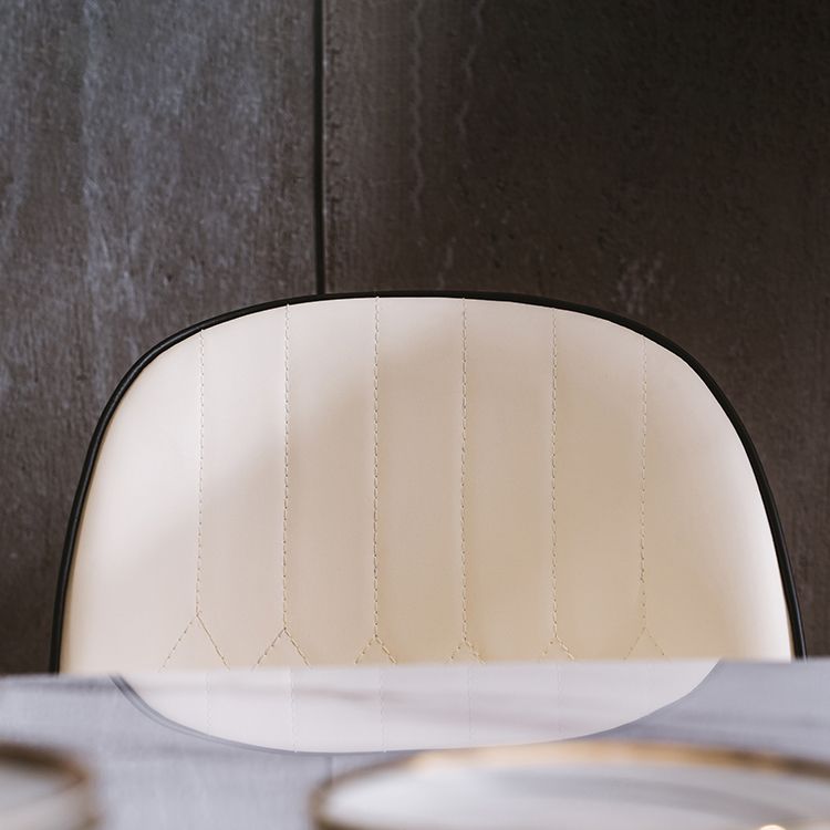 Sillas de comedor de metal estilo Glam, acabado mate, silla lateral con brazo para cocina