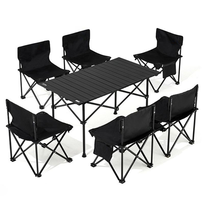 Industrial Steel Folding Table Outdoor 21.7"H Foldable Camping Table